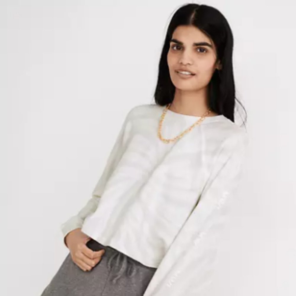 Madewell Tie-Dye Crop Sweatshirt Tee NWT